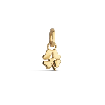Enamel Firkløver charm i forgyldt sølv - C021G